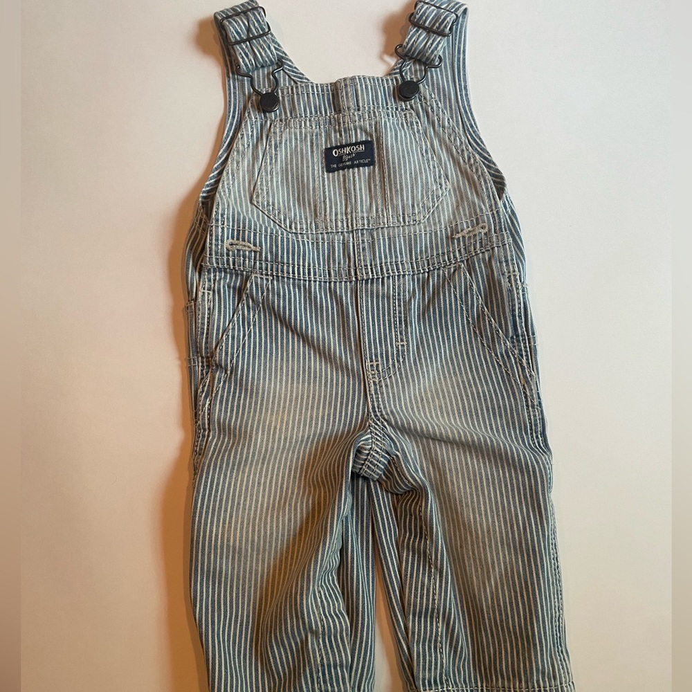 Oshgosh Hickory Stripe 6m overalls